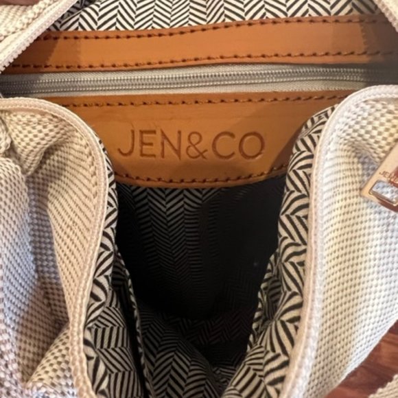 JEN AND COMPANY CROSSBODY HANDBAG EARTH TONES TAN NEW - Picture 2 of 2